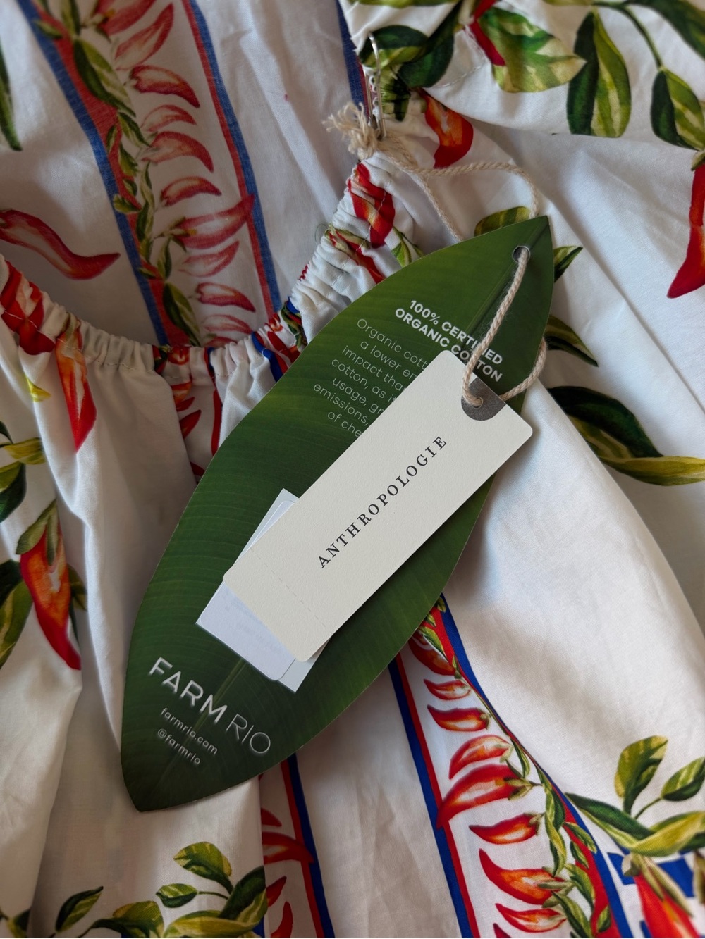 NWT FARM RIO PICNIC PEPPERS AINIKA MINI DRESS - Picture 3 of 3